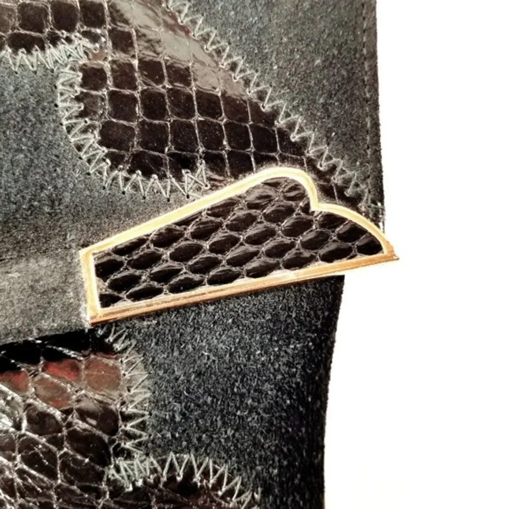 Vintage Original by Caprice Suede & Python Clutch